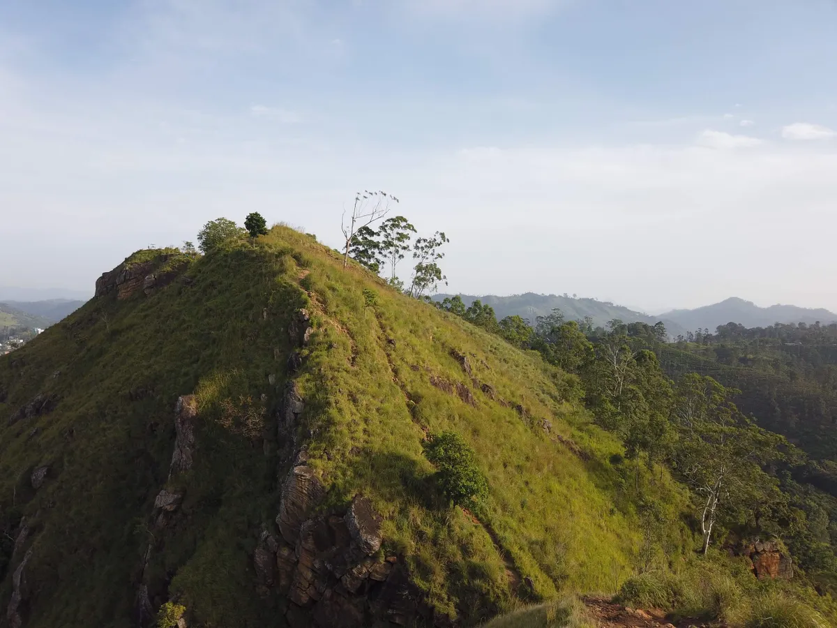 Sunrise over Ella Gap from the ridgeline of Little Adam’s Peak