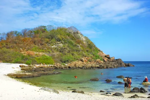 The rocky coves and clear water of Pigeon Island National Park