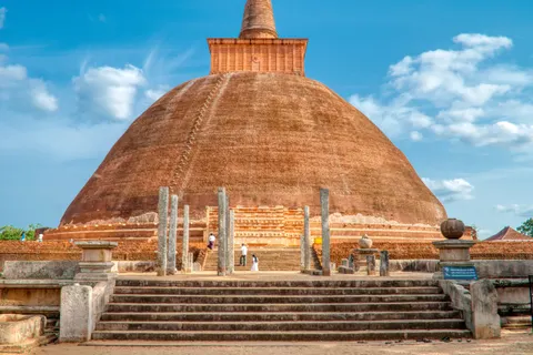 The brick mass of Jetavanaramaya stupa in Anuradhapura