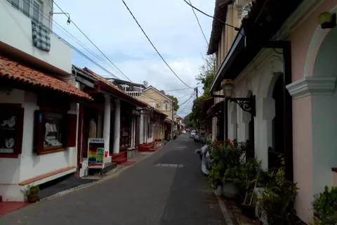 A quiet colonial-era street inside Galle Fort