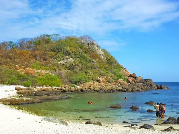 The rocky coves and clear water of Pigeon Island National Park