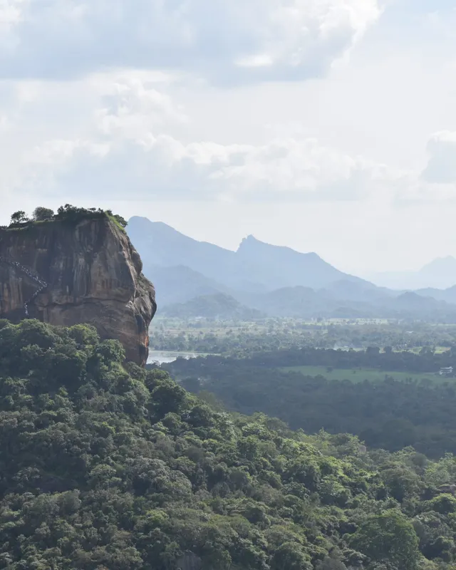 Sigiriya rock fortress rising above the jungle plains of the Cultural Triangle
